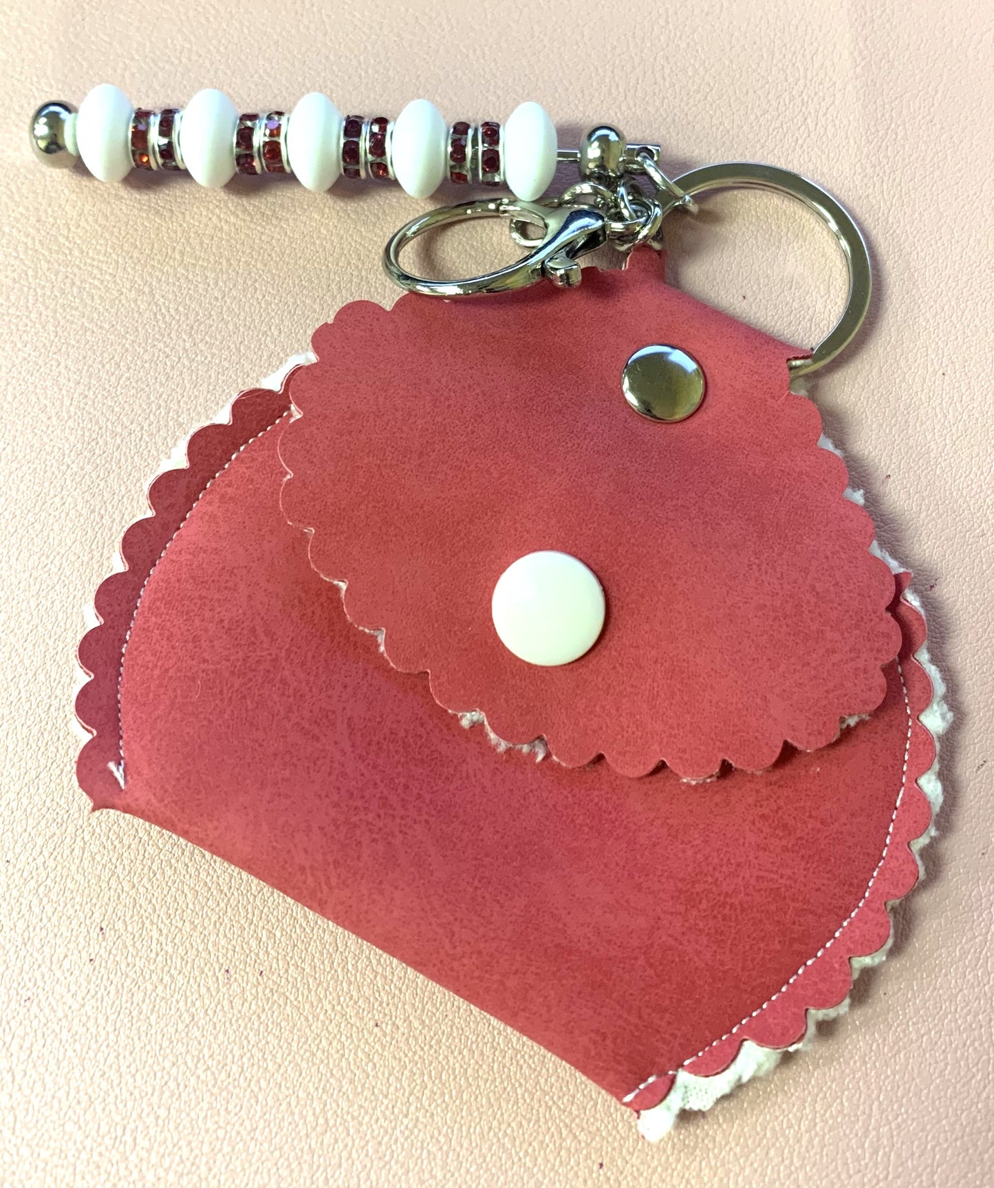 Beaded Keychain with Coin Purse - LW Designs