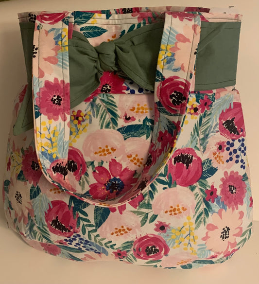 Floral Bow Handbag - LW Designs