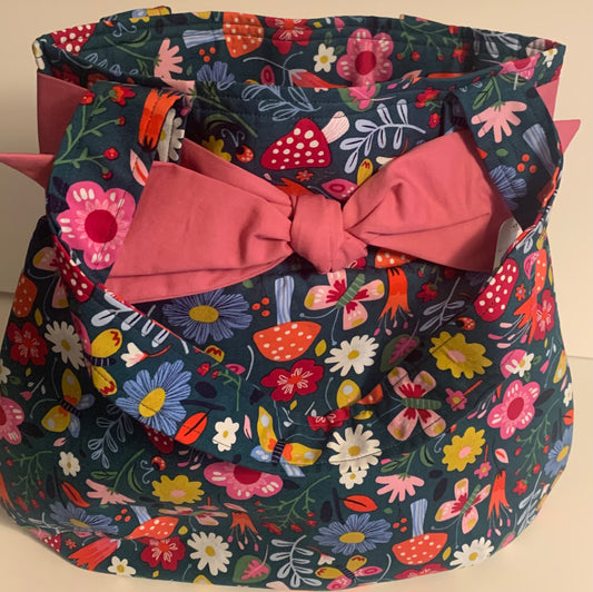 Mushroom Floral Bow Handbag - LW Designs