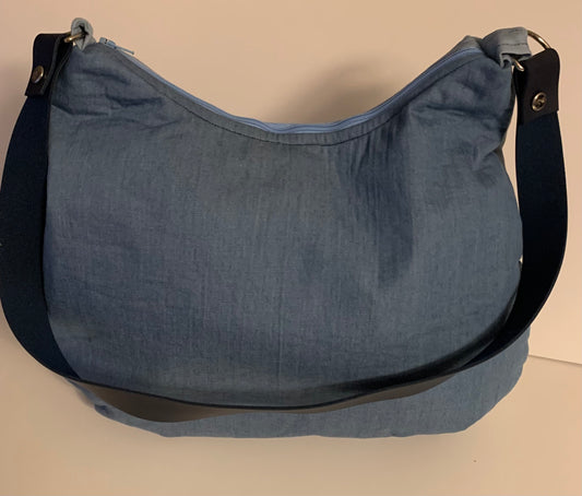 Denim  Round Handbag - LW Designs