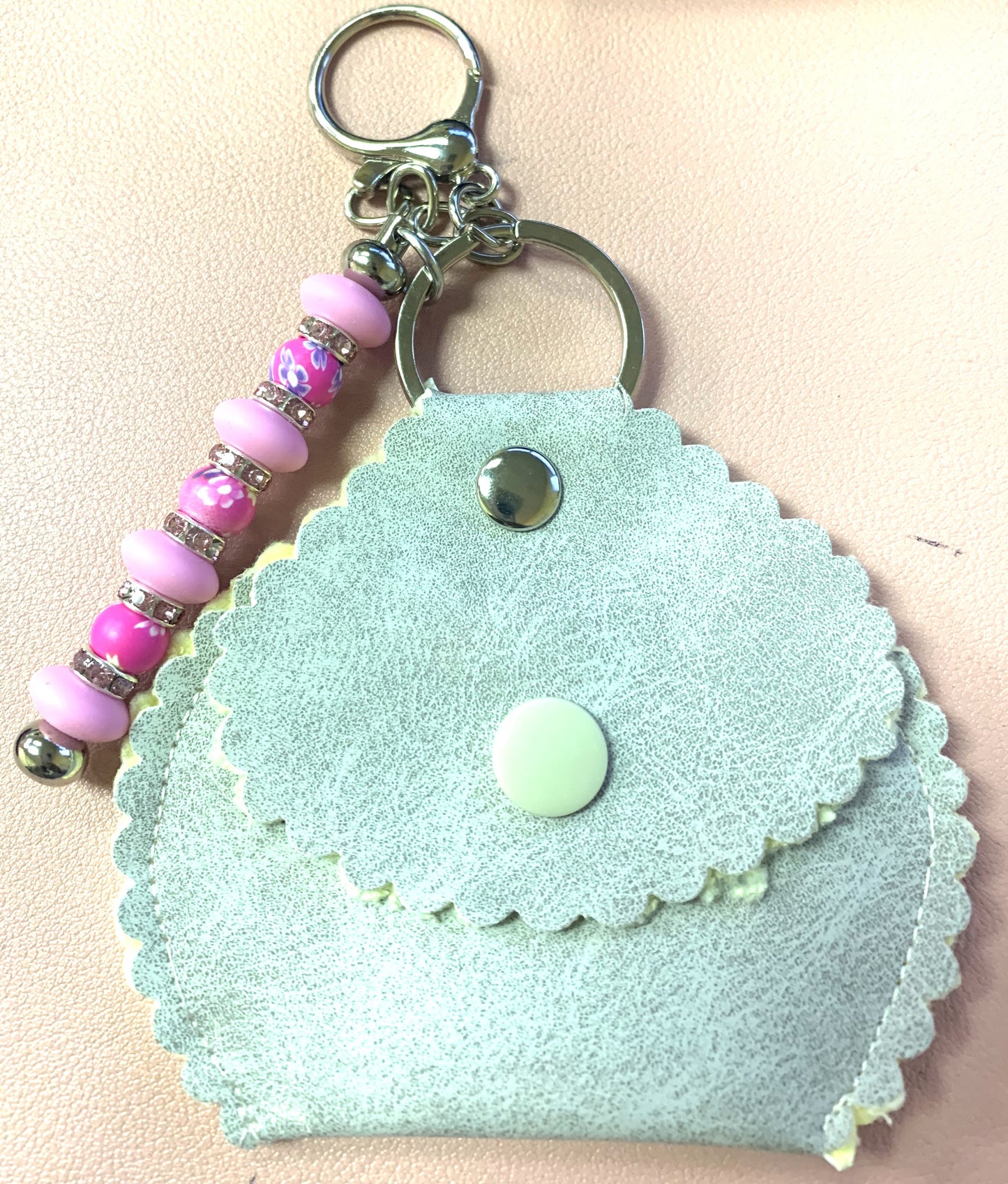 Beaded Keychain with Coin Purse - LW Designs