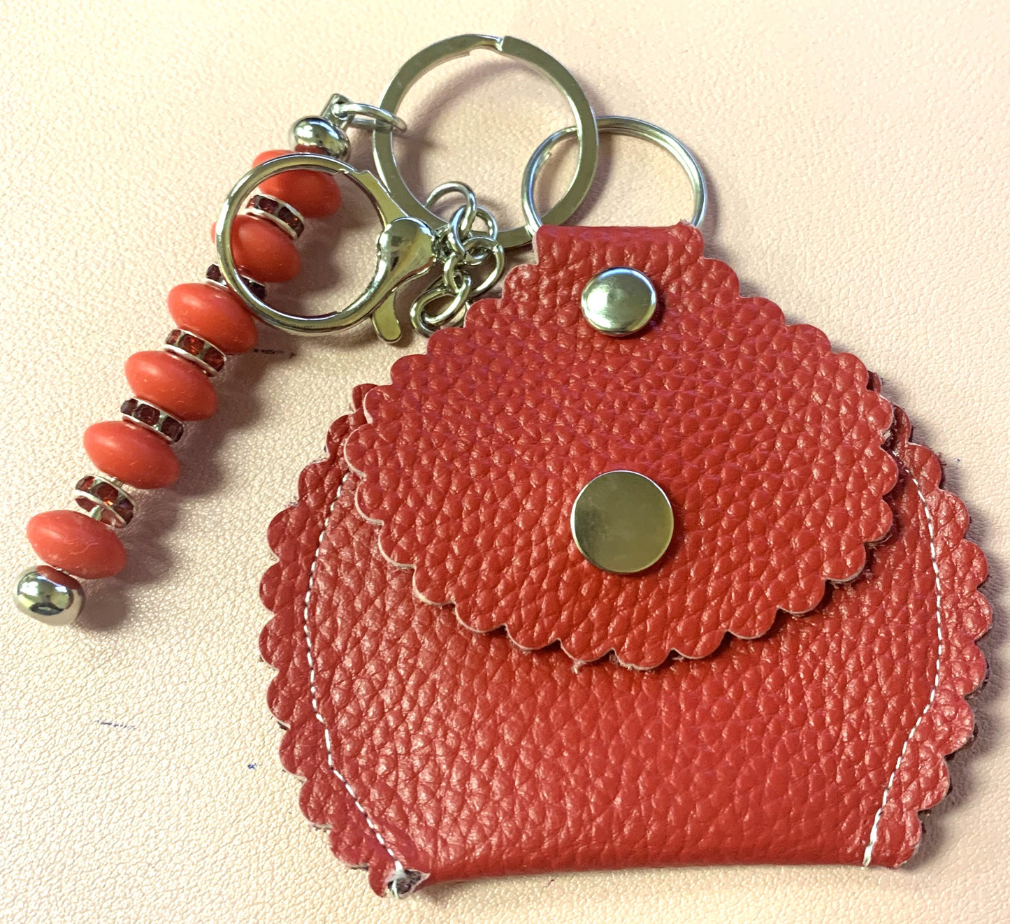 Beaded Keychain with Coin Purse - LW Designs