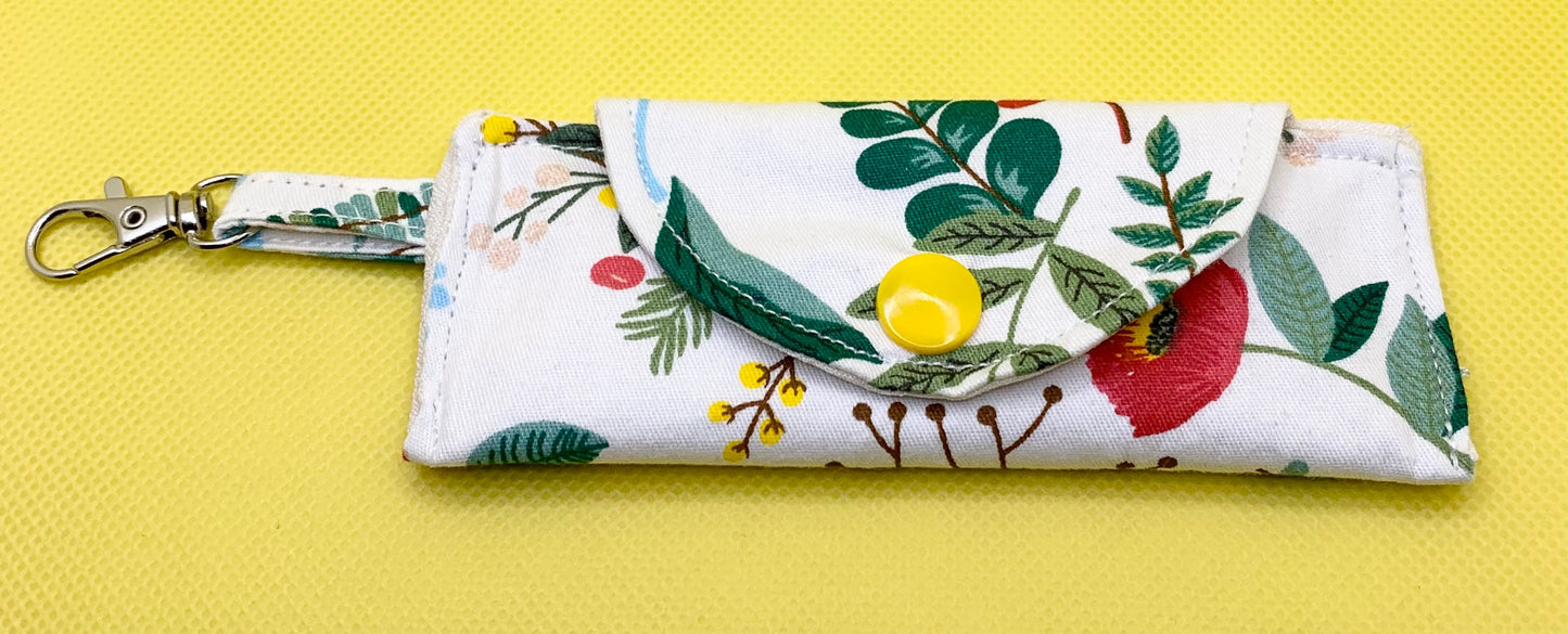 LW Designs lip balm holder with keychain attachment, compact and stylish for carrying chapstick easily.
