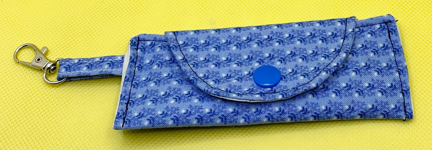 LW Designs lip balm holder shown holding a chapstick, compact and portable accessory for easy carrying of lip balm or chapstick.